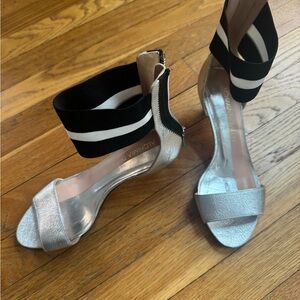 ALCHIMIA DI BALLIN  Silver and Black Women's Sandals Size 37